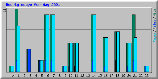 Hourly usage for May 2021