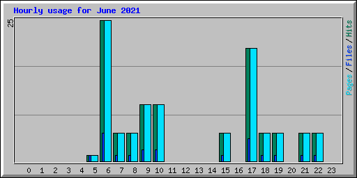 Hourly usage for June 2021