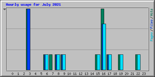 Hourly usage for July 2021