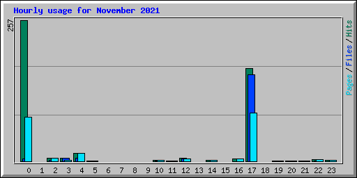 Hourly usage for November 2021