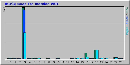 Hourly usage for December 2021