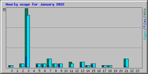 Hourly usage for January 2022