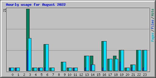 Hourly usage for August 2022