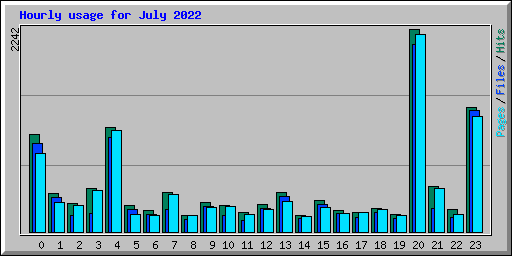 Hourly usage for July 2022